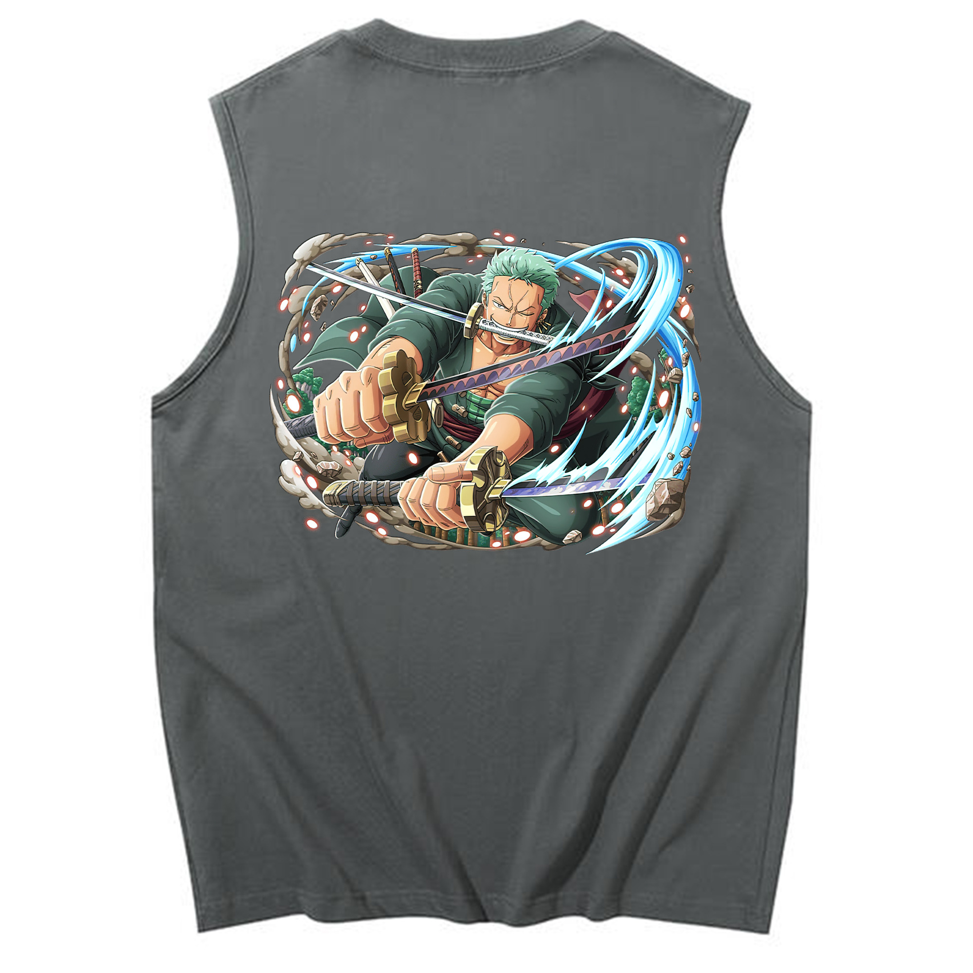 ワンピース ロロノア・ゾロ ONE PIECE Roronoa Zoro コットン100％タンクトップ（背面プリント）